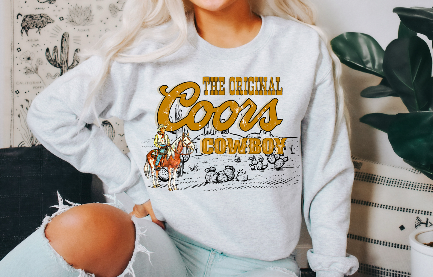 Coors Original Cowboy Crewneck